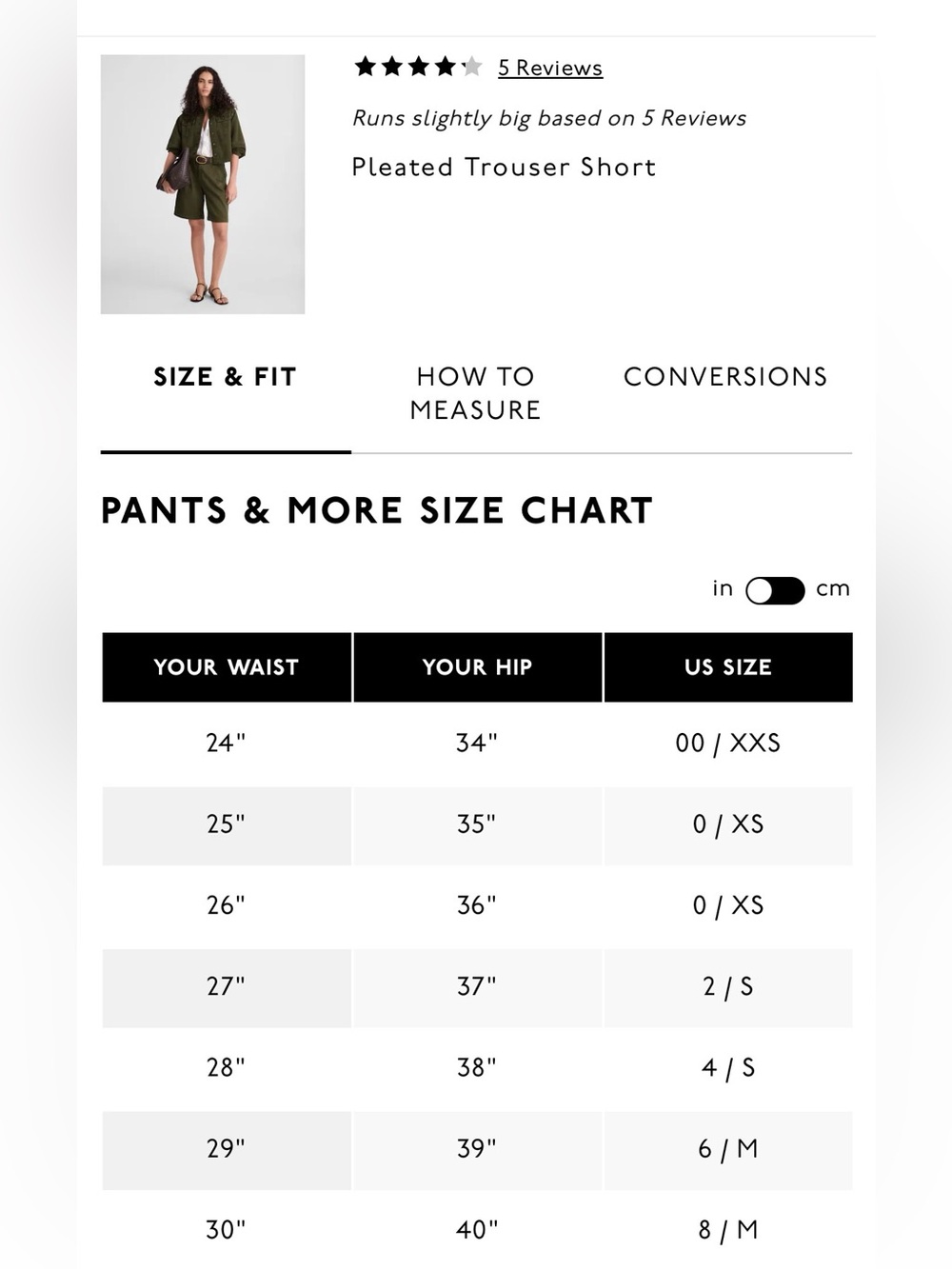NWT Madewell Women’s Dark Brown Pleated Bermuda Trouser Shorts - Picture 5 of 5